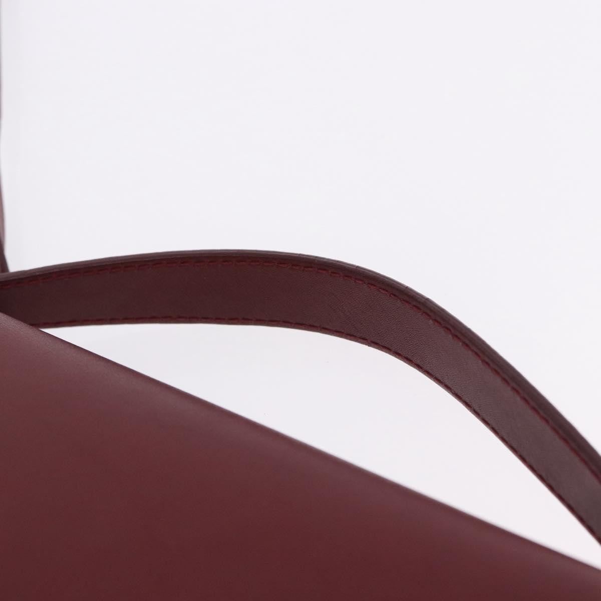 Salvatore Ferragamo Aileen Leather Burgundy Leather Shoulder Bag Bag (Pre-Owned)