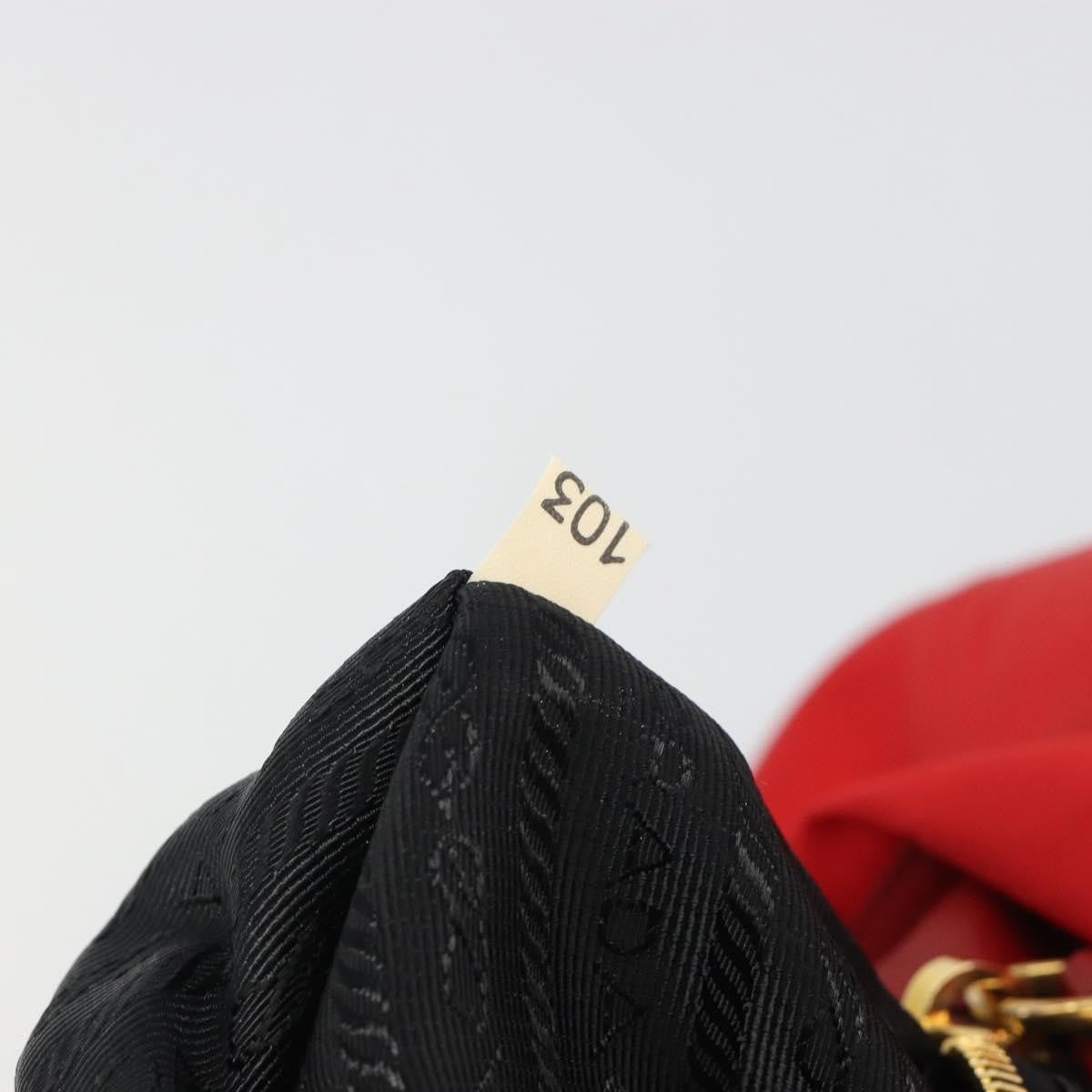 Prada Bow Tote Tessuto With Leather Red Nylon Tote Bag Bag (Pre-Owned)