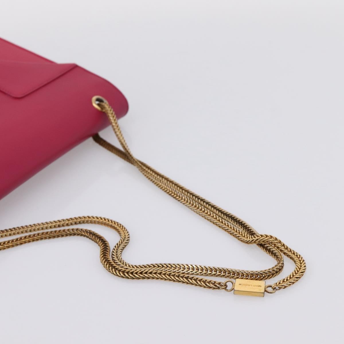 Saint Laurent Vintage Shoulder Bag Leather Pink Leather Shoulder Bag Bag (Pre-Owned)