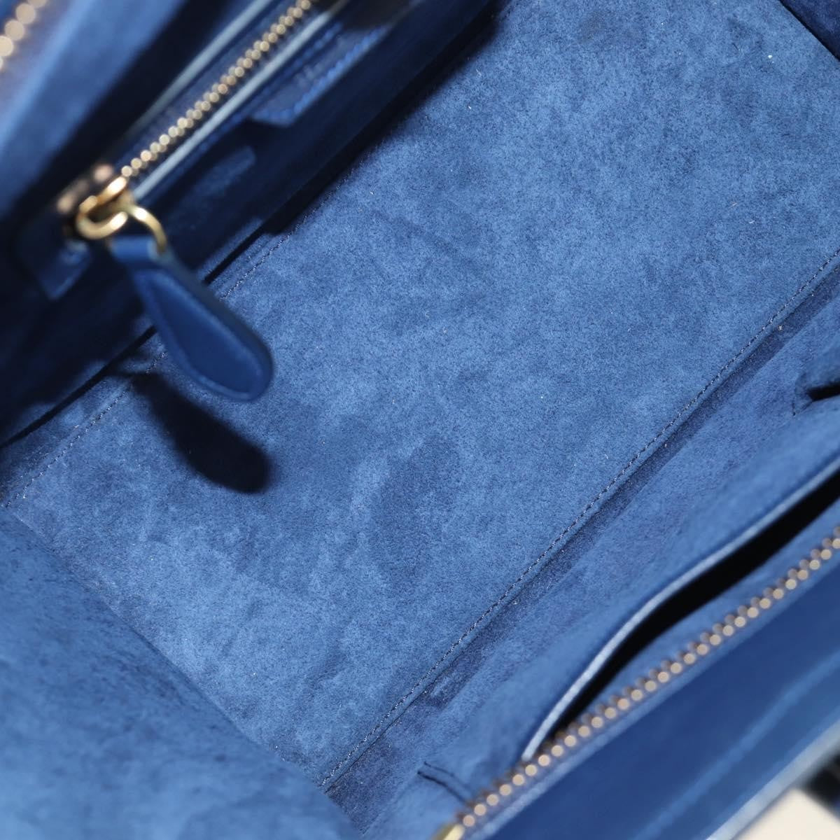 Celine Luggage Smooth Leather Navy Leather Tote Bag Bag (Pre-Owned)