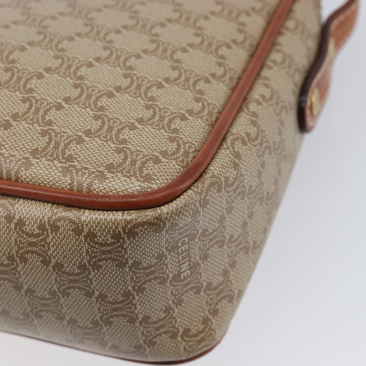 Celine Macadam Shoulder Canvas Beige Canvas Crossbody Bag Bag (Pre-Owned)
