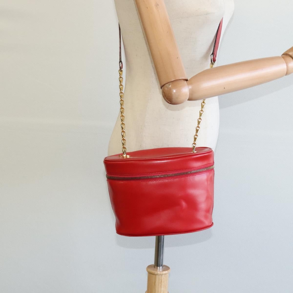 Celine Vanity Leather Red Leather Shoulder Bag Bag (Pre-Owned)