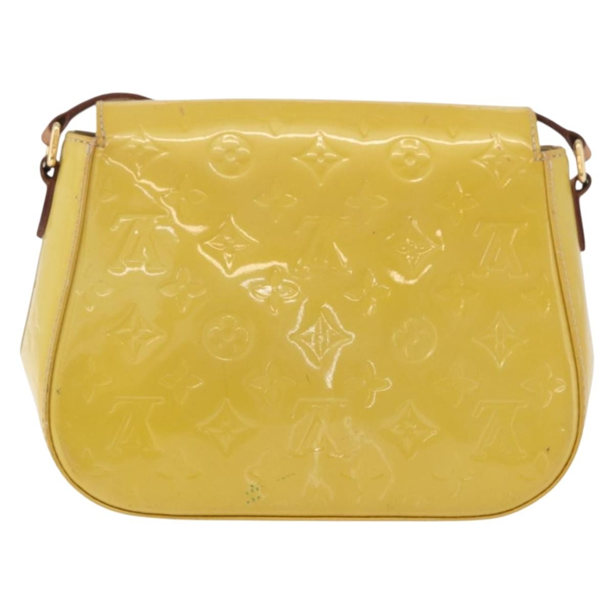 Louis Vuitton Bellflower Monogram Vernis Yellow Patent_Leather Shoulder Bag Bag (Pre-Owned)