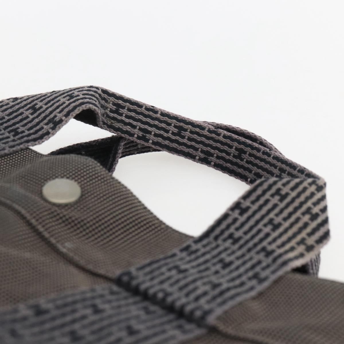 Hermes Fourre Tout Tote Canvas Gray Canvas Tote Bag Bag (Pre-Owned)