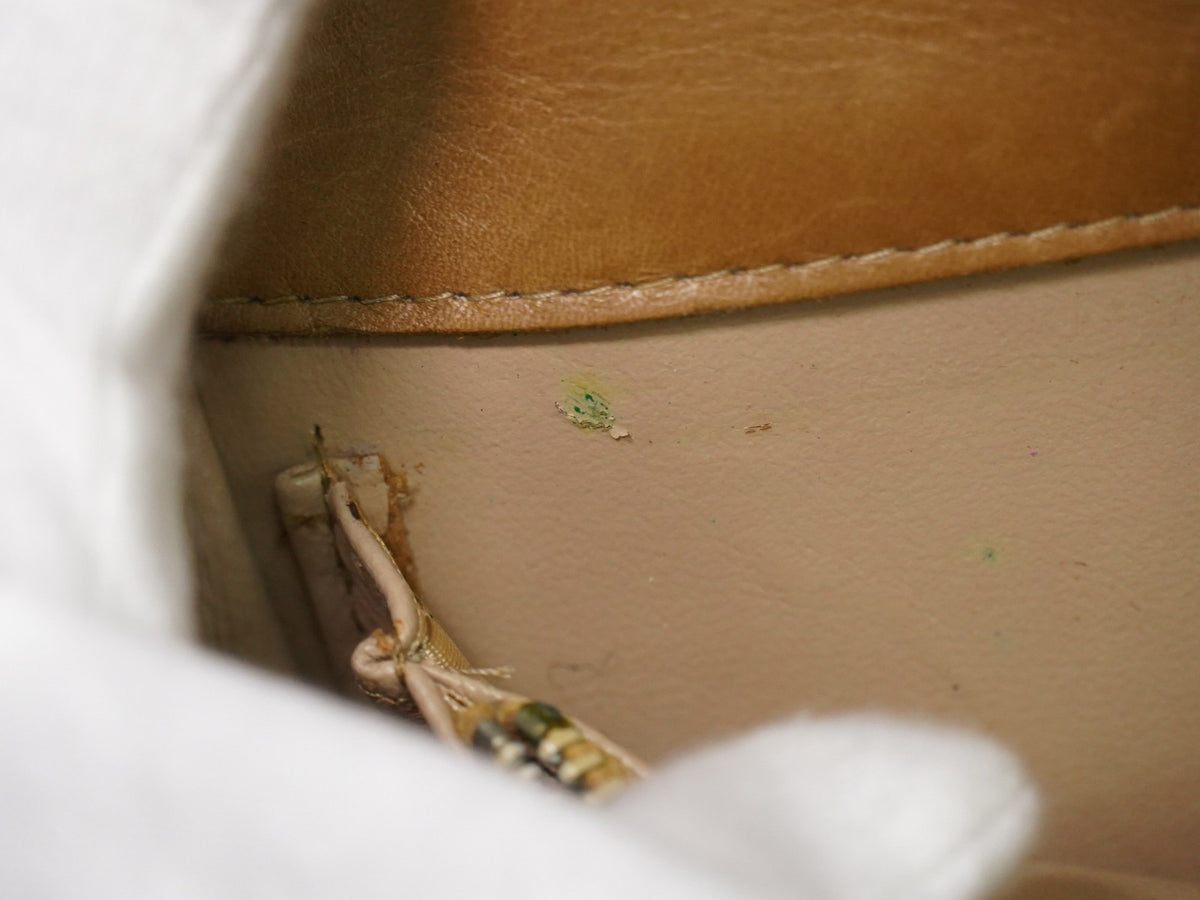 Gucci Shoulder Canvas Beige Canvas Shoulder Bag Bag (Pre-Owned)
