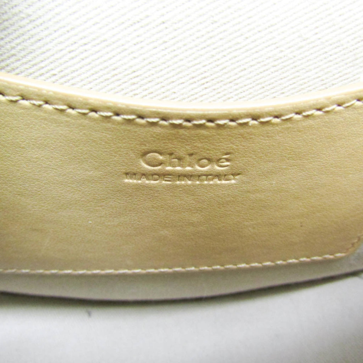 Chloe Tess Suede With Leather Beige Leather Handbag (Pre-Owned)