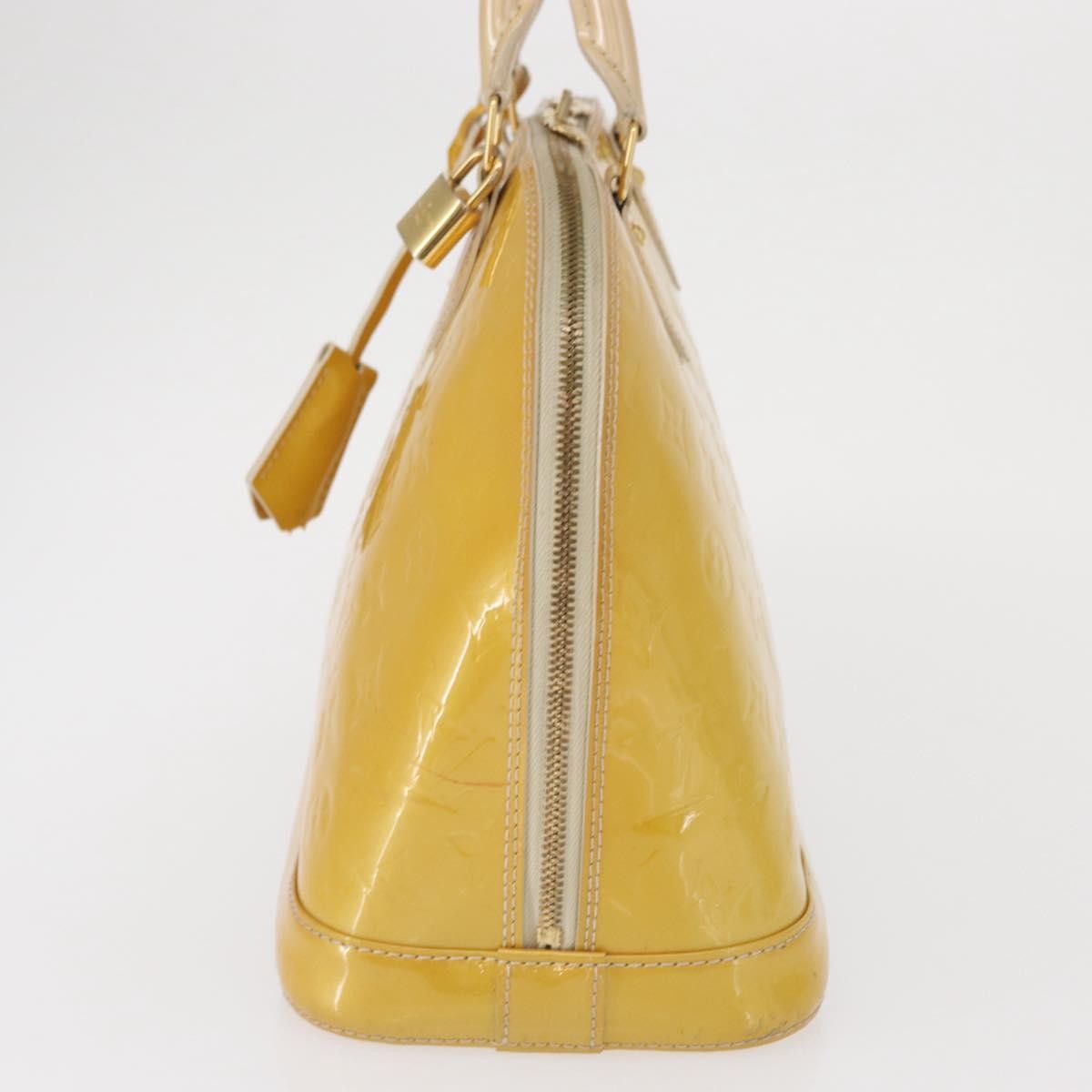 Louis Vuitton Alma Patent Leather Yellow Patent_Leather Handbag (Pre-Owned)