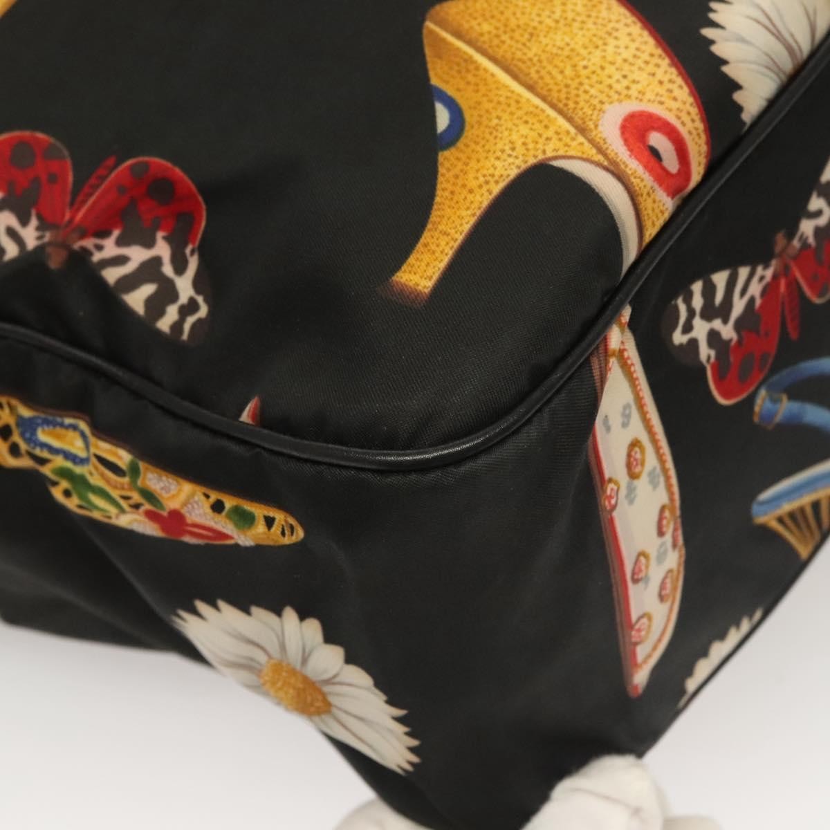 Salvatore Ferragamo Vintage Canvas Black Canvas Tote Bag Bag (Pre-Owned)