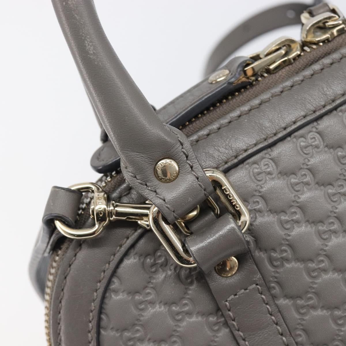 Gucci Convertible Dome Satchel Microguccissima Leather Gray Leather Handbag (Pre-Owned)