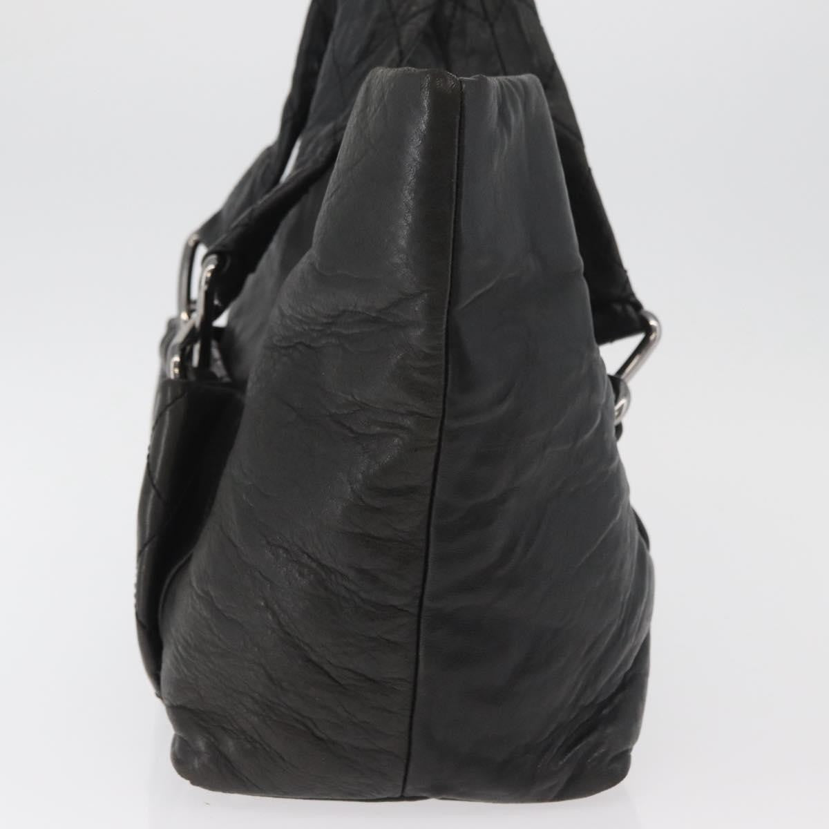 Chanel 8 Knots Tote Lambskin Black Leather Tote Bag Bag (Pre-Owned)