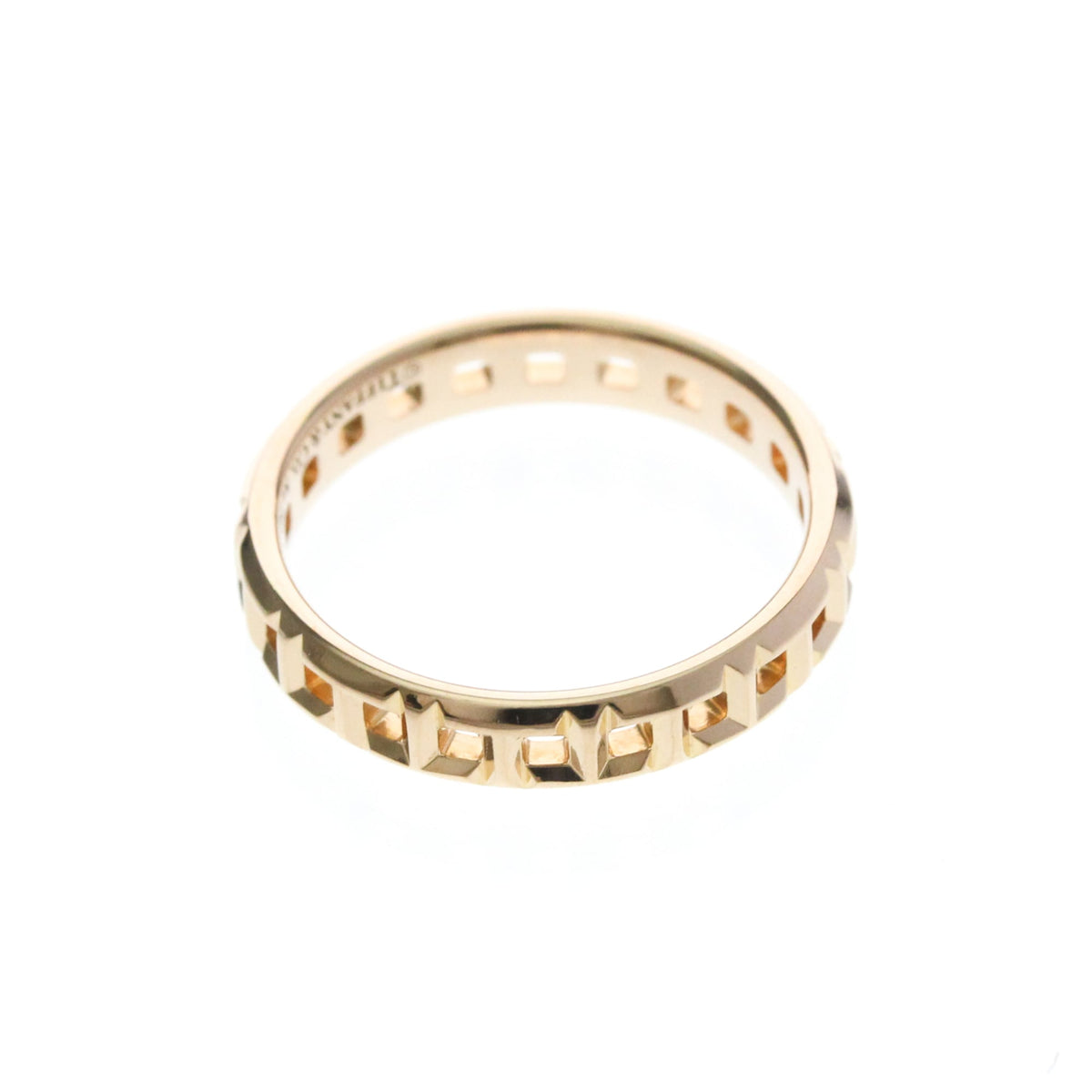 Tiffany & Co. T True 18K Rose Gold Gold Pink_Gold Ring Jewelry (Pre-Owned)