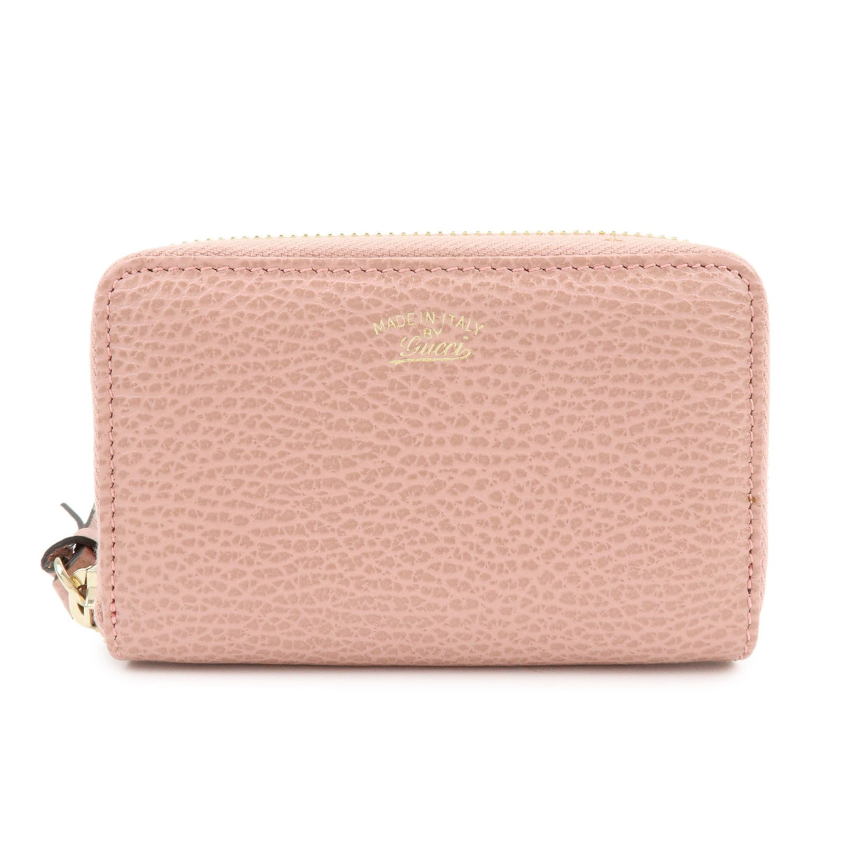 Gucci Swing Zip Around Leather Pink Leather Wallets Accessory (Pre-Owned)