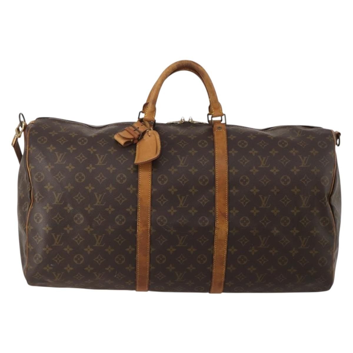Louis Vuitton Keepall Bandouliere Monogram Canvas Brown Canvas Travel Bag Bag (Pre-Owned)