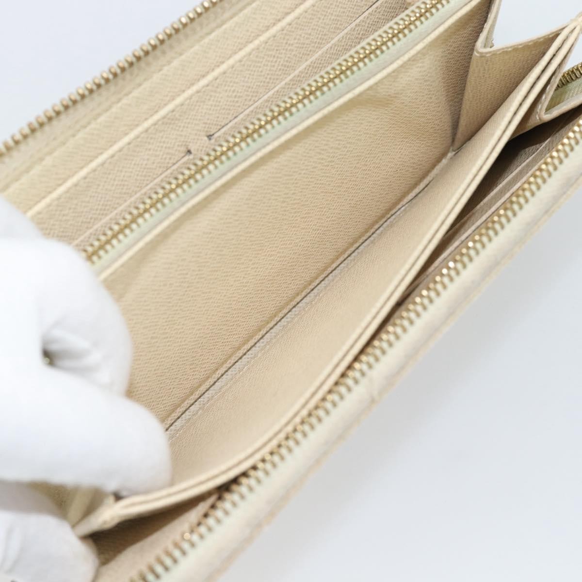 Louis Vuitton Zippy Organizer Damier Ebene Beige Canvas Wallets Accessory (Pre-Owned)