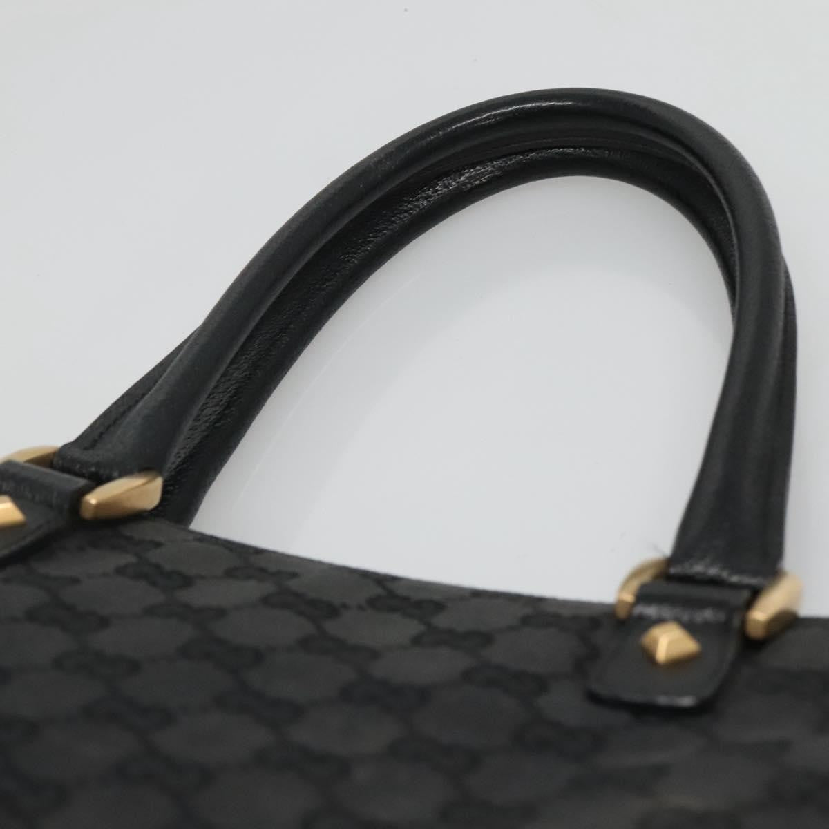 Gucci Nailhead Tote Gg Canvas And Leather Black Canvas Tote Bag Bag (Pre-Owned)
