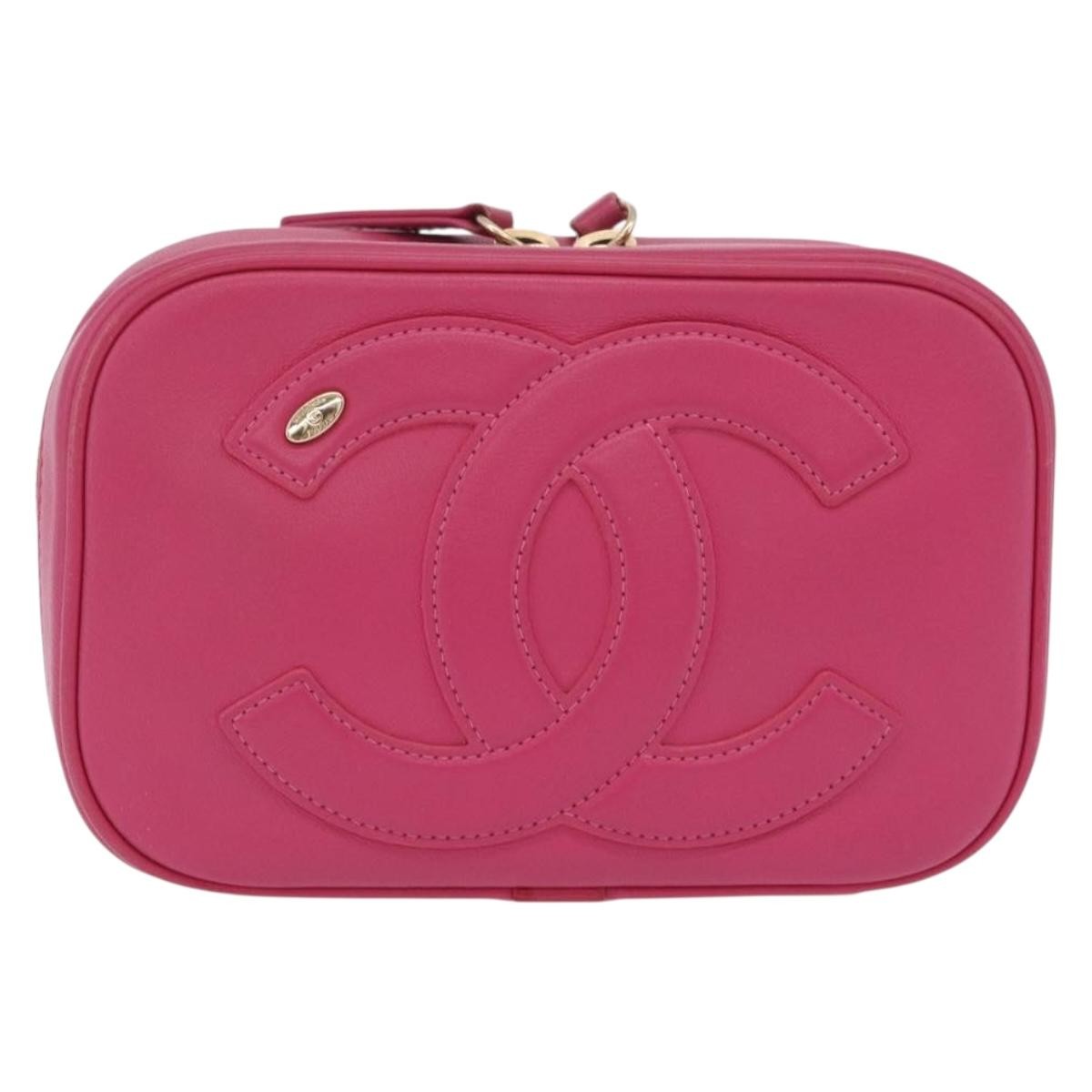 Chanel Cc Mania Camera Lambskin Pink Leather Handbag (Pre-Owned)