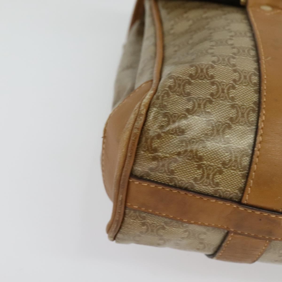 Celine Vintage Macadam Canvas Beige Canvas Bag (Pre-Owned)
