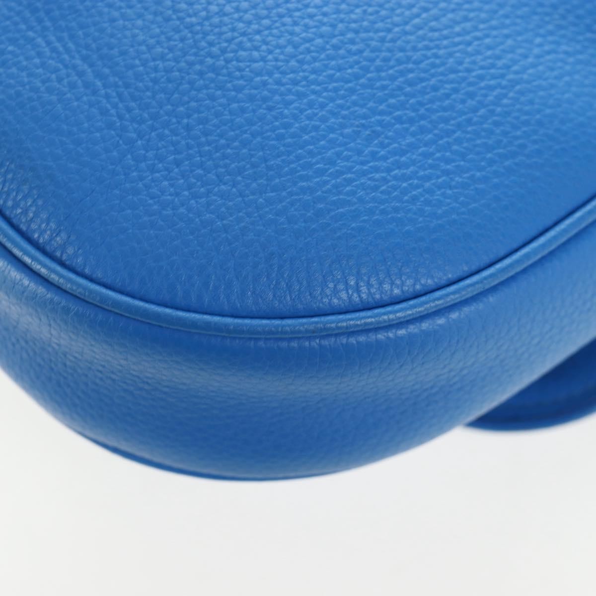 Christian Dior Saddle Leather Blue Leather Crossbody Bag Bag (Pre-Owned)