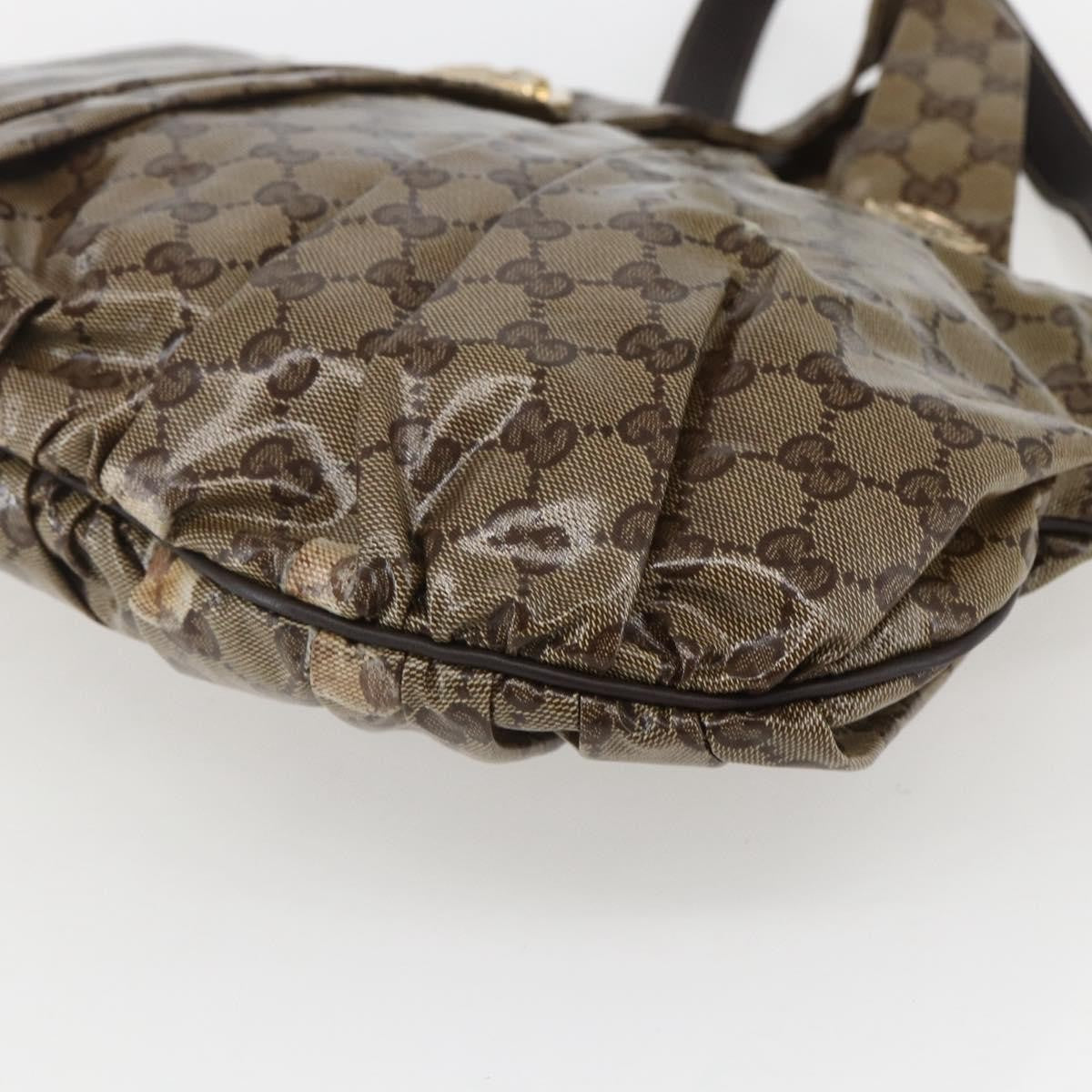Gucci Hysteria Convertible Top Handle Gg Coated Canvas Beige Canvas Handbag (Pre-Owned)