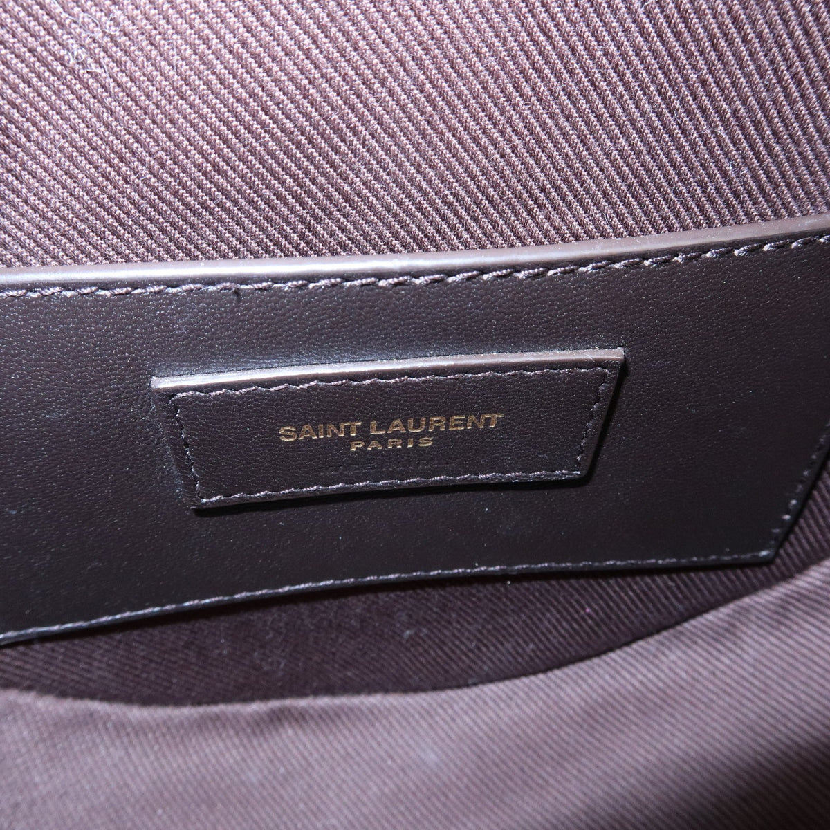Saint Laurent Le Monogramme Coeur Monogram All Over Coated Canvas And Leather Brown Canvas Handbag (Pre-Owned)