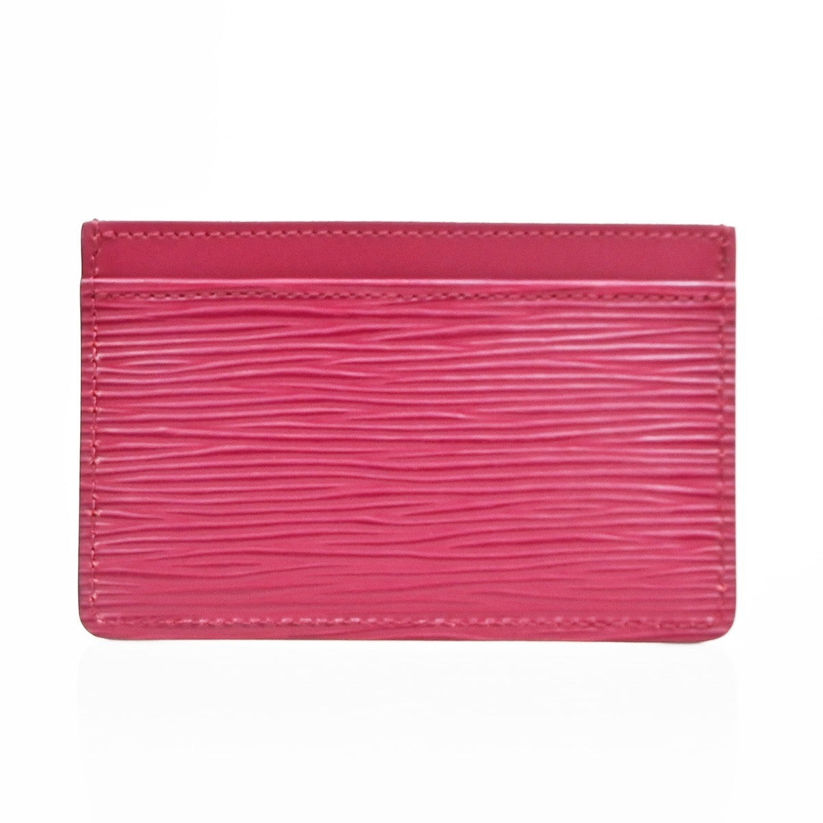 Louis Vuitton Porte Cartes Simple Card Holder Epi Leather Red Leather Card Holders Accessory (Pre-Owned)