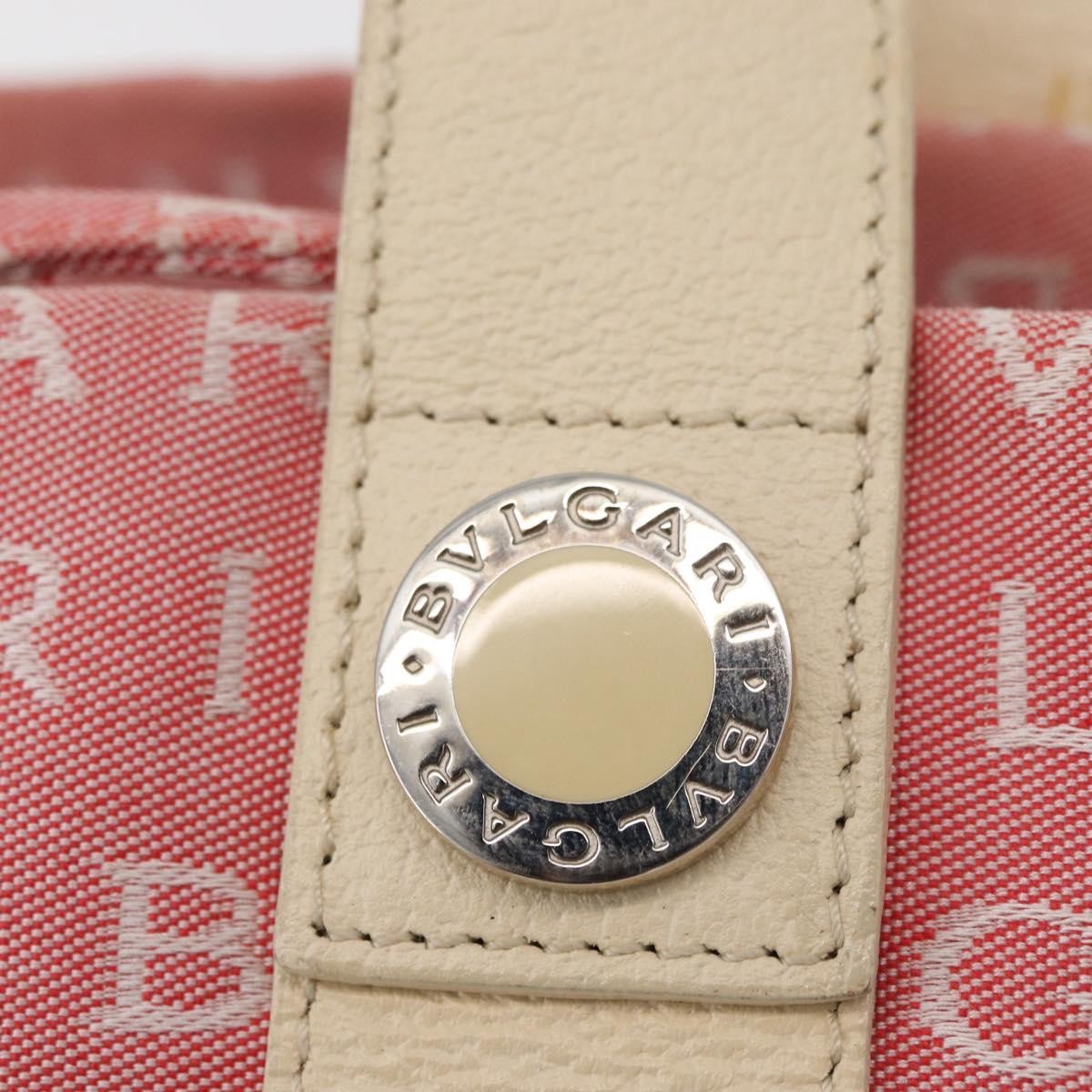 Bvlgari Logomania Canvas Pink Canvas Shoulder Bag Bag (Pre-Owned)