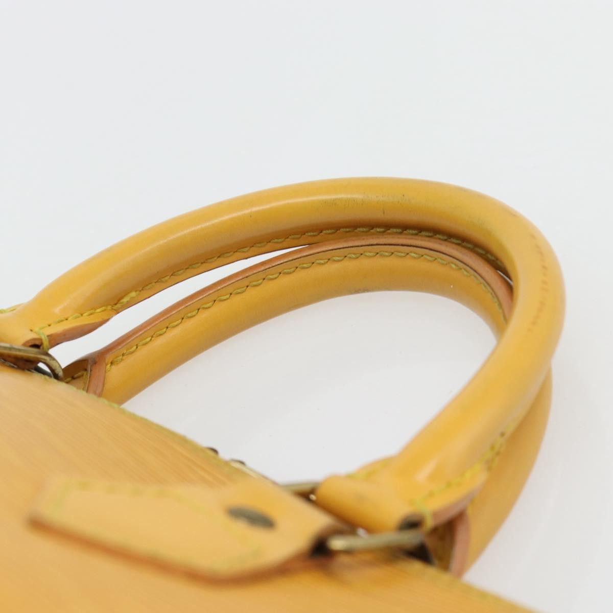Louis Vuitton Alma Epi Leather Yellow Leather Handbag (Pre-Owned)