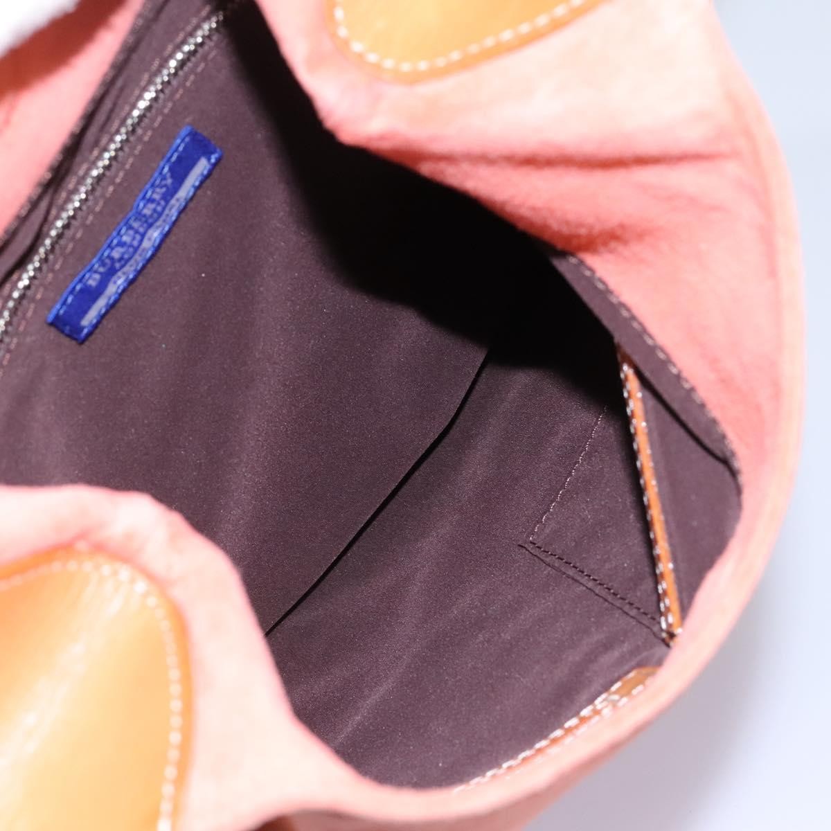Burberry Blue Label Suede Orange Suede Shoulder Bag Bag (Pre-Owned)