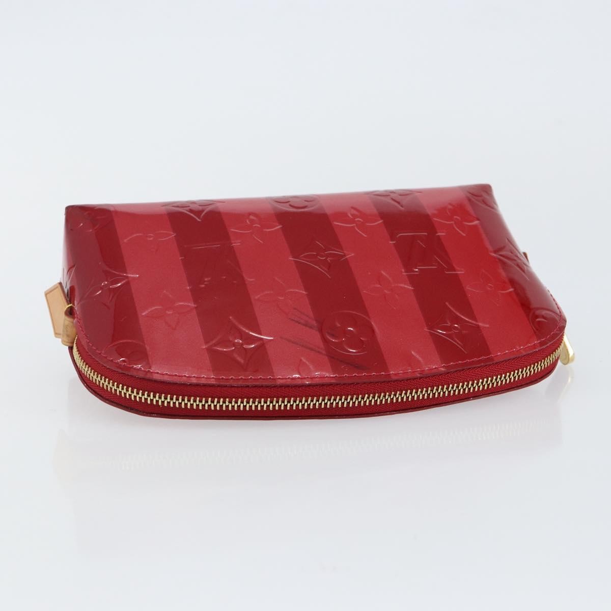 Louis Vuitton Cosmetic Limited Edition Monogram Vernis Rayures Red Patent_Leather Bag (Pre-Owned)