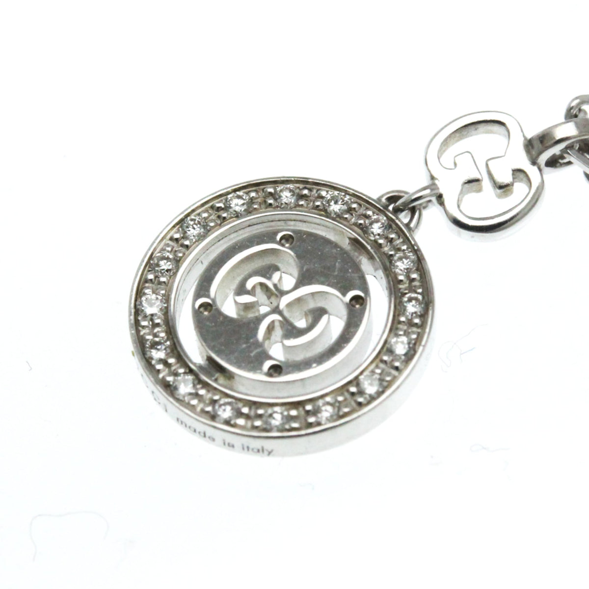 Gucci Icon Twirl 18K White Gold With Diamonds Silver White_Gold Necklace Jewelry (Pre-Owned)