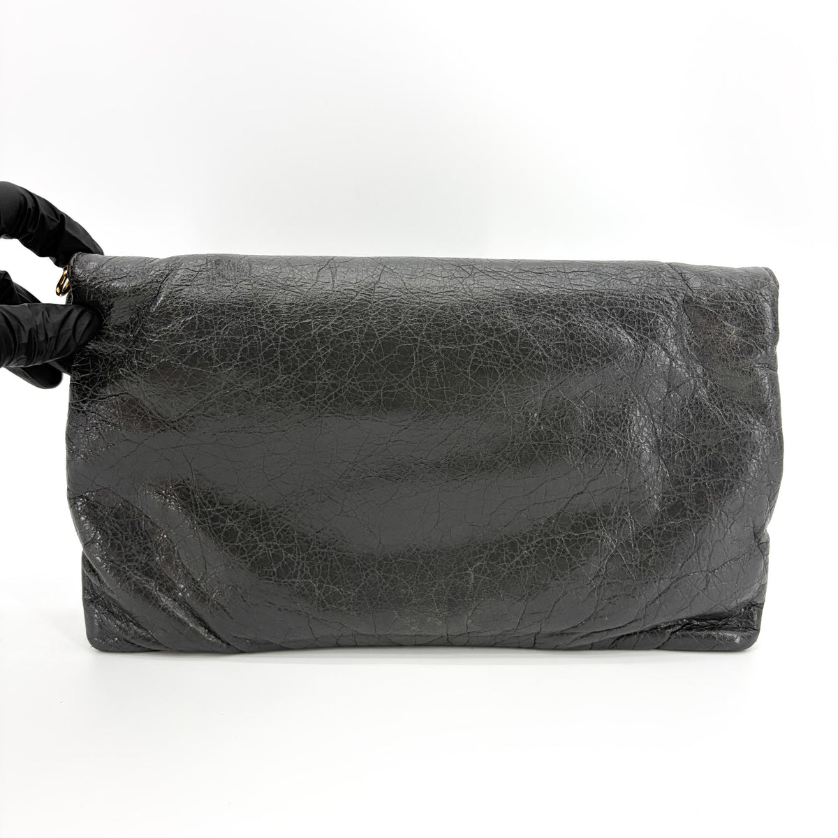 Balenciaga Giant Studs Envelope Clutch Leather Black Leather Clutche & Pouche Bag (Pre-Owned)