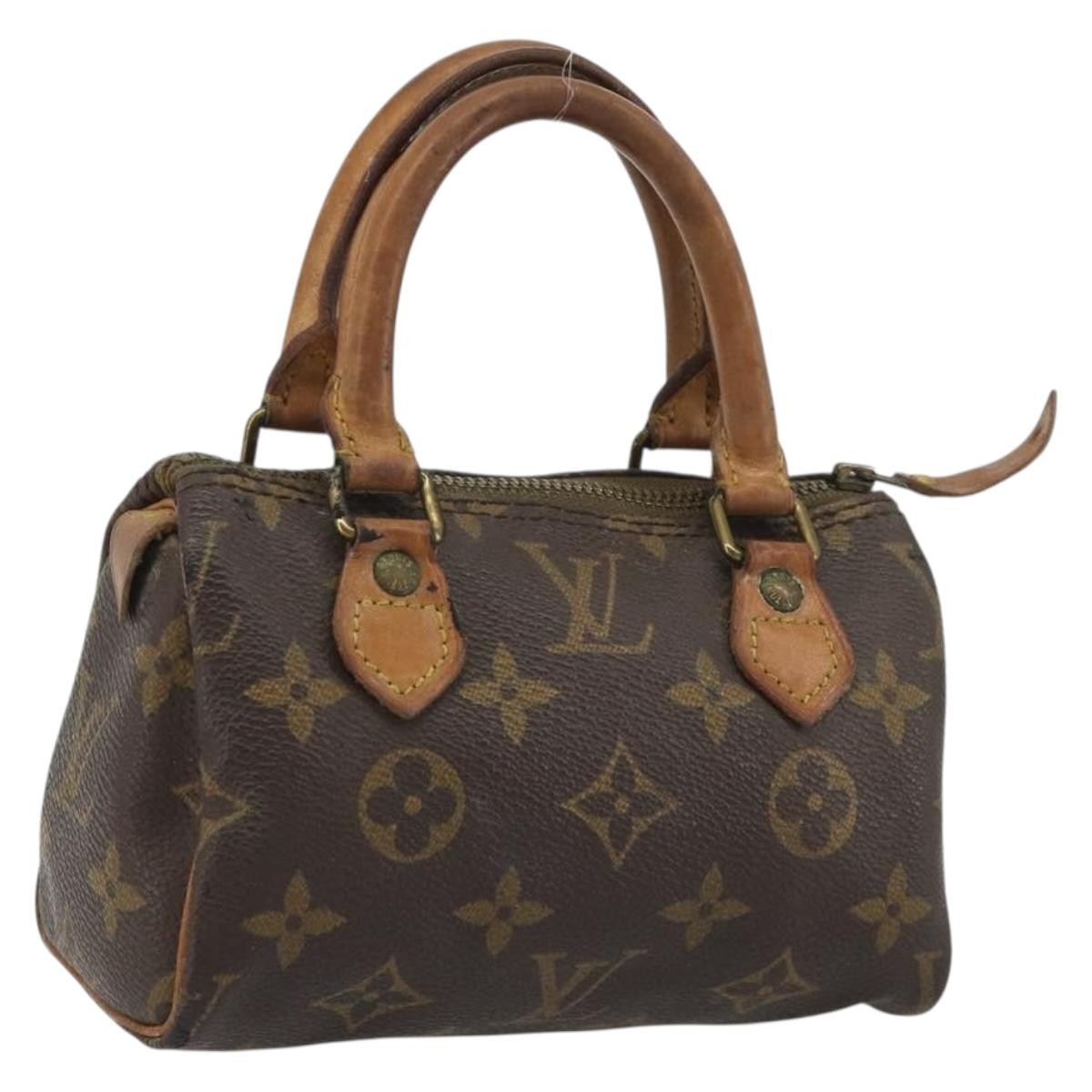 Louis Vuitton Speedy Mini Hl Monogram Canvas Brown Canvas Handbag (Pre-Owned)