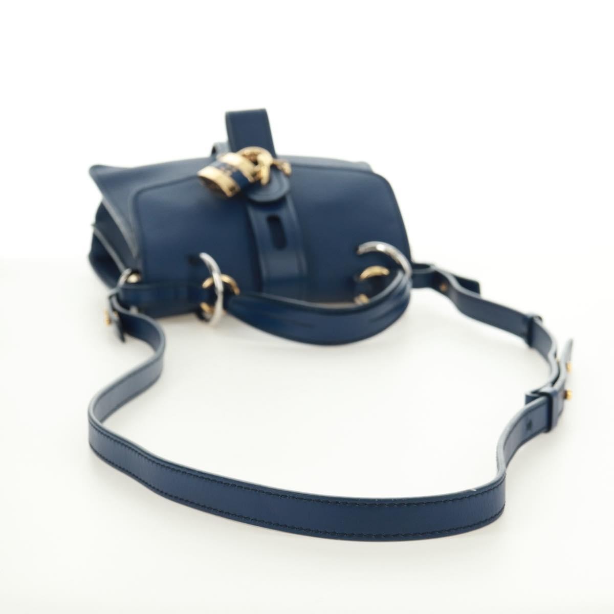 Chloe Aby Day Leather Blue Leather Handbag (Pre-Owned)