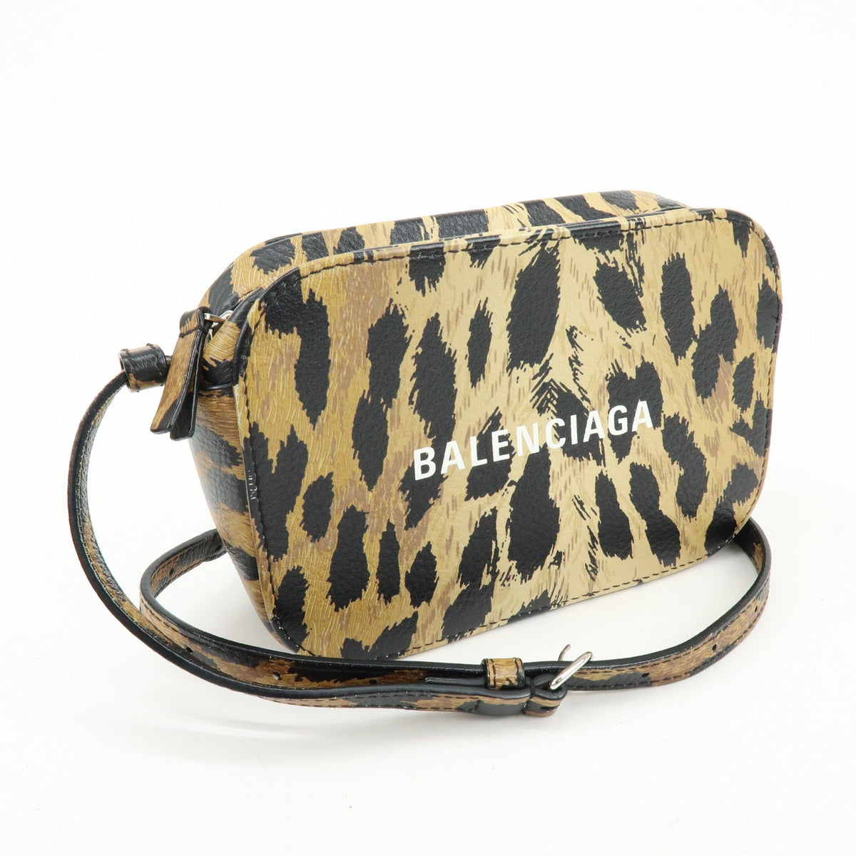 Balenciaga Everyday Camera Printed Leather Brown Leather Handbag (Pre-Owned)