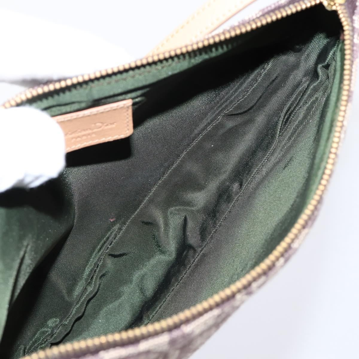 Christian Dior Vintage Saddle Bag Canvas Brown Canvas Clutche & Pouche Bag (Pre-Owned)
