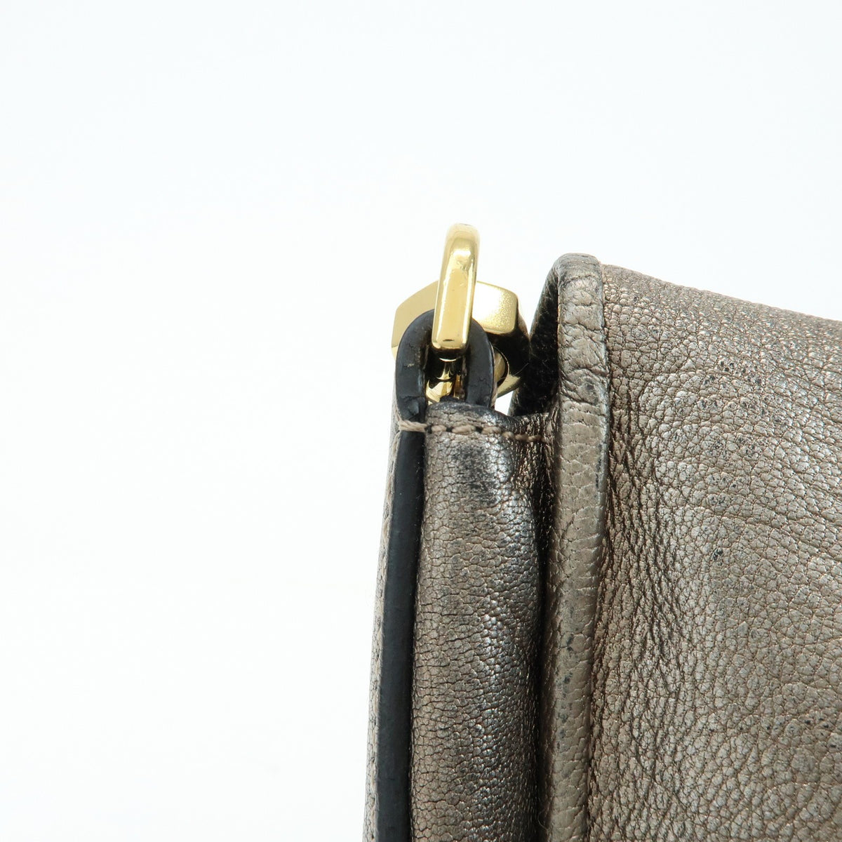 Loewe Shoulder Bag Leather Silver Leather Shoulder Bag Bag (Pre-Owned)