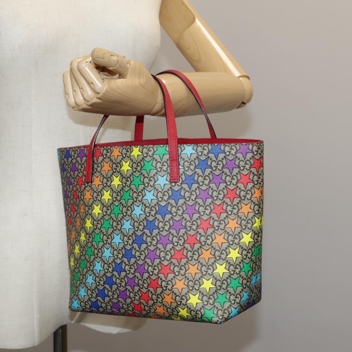 Gucci Children's Printed Coated Canvas Multicolour Canvas Tote Bag Bag (Pre-Owned)