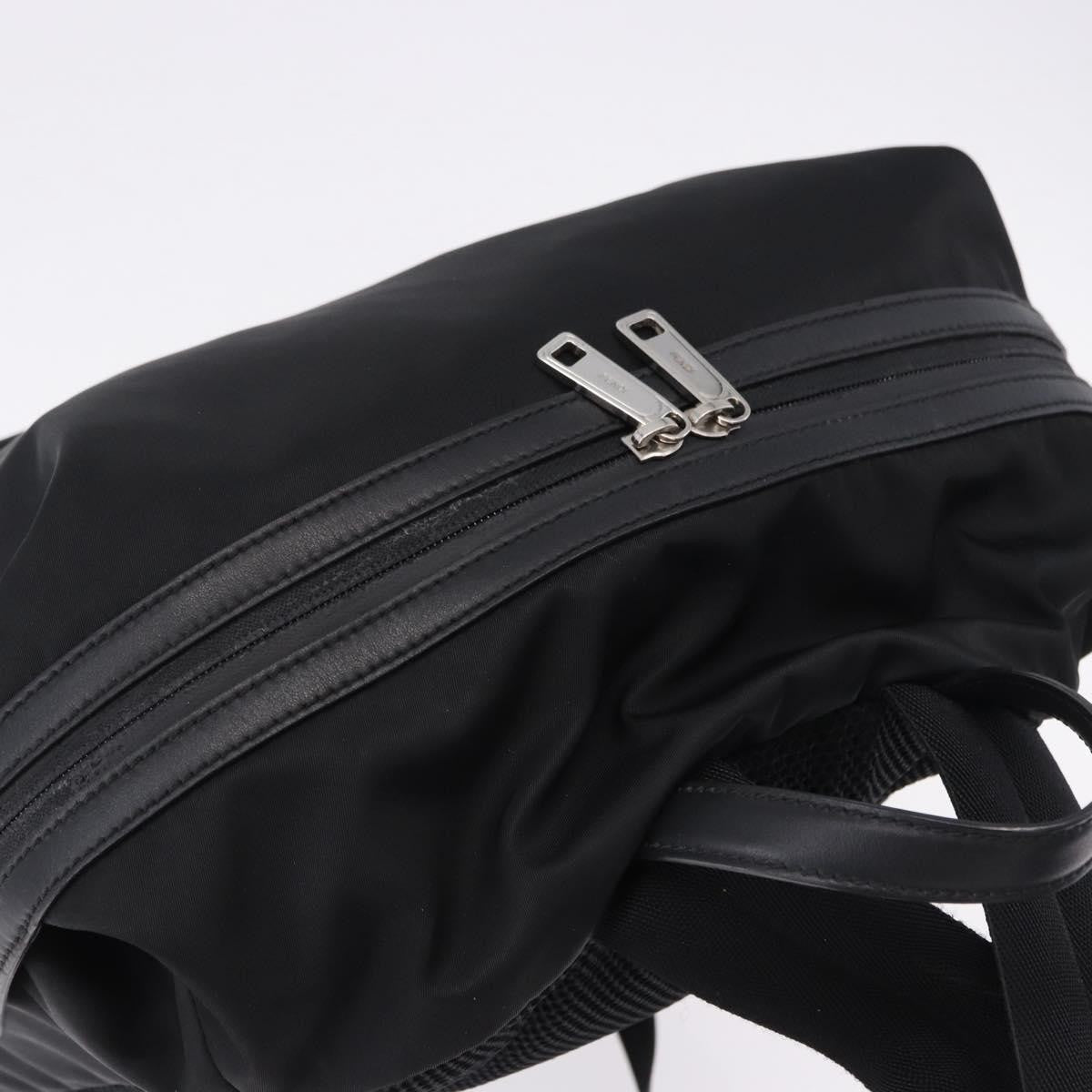 Fendi Fiend Nylon With Printed Leather Black Nylon Backpack Bag (Pre-Owned)