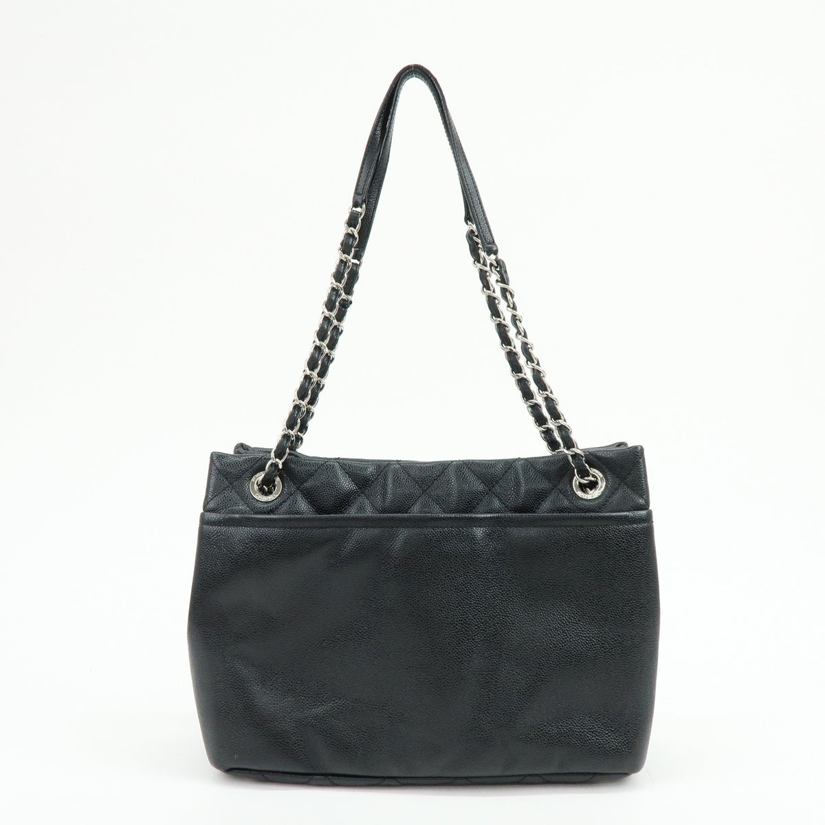 Chanel Timeless Cc Soft Caviar Black Leather Tote Bag Bag (Pre-Owned)