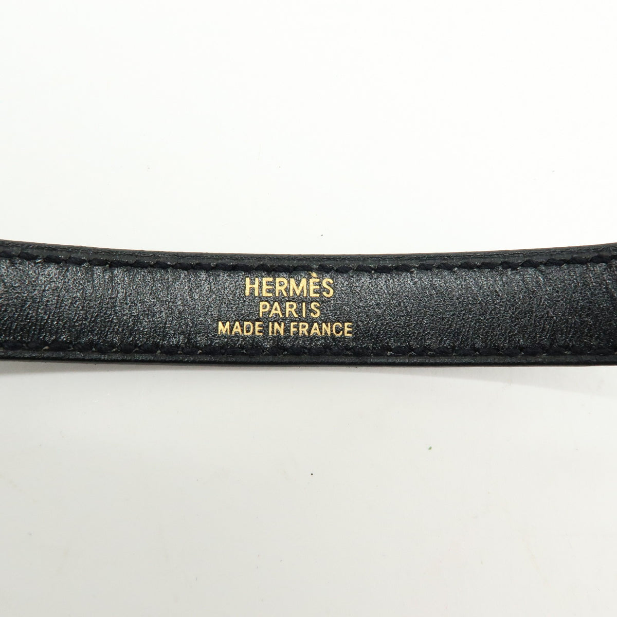 Hermes Kelly Double Tour Leather Black Leather Bracelet Jewelry (Pre-Owned)