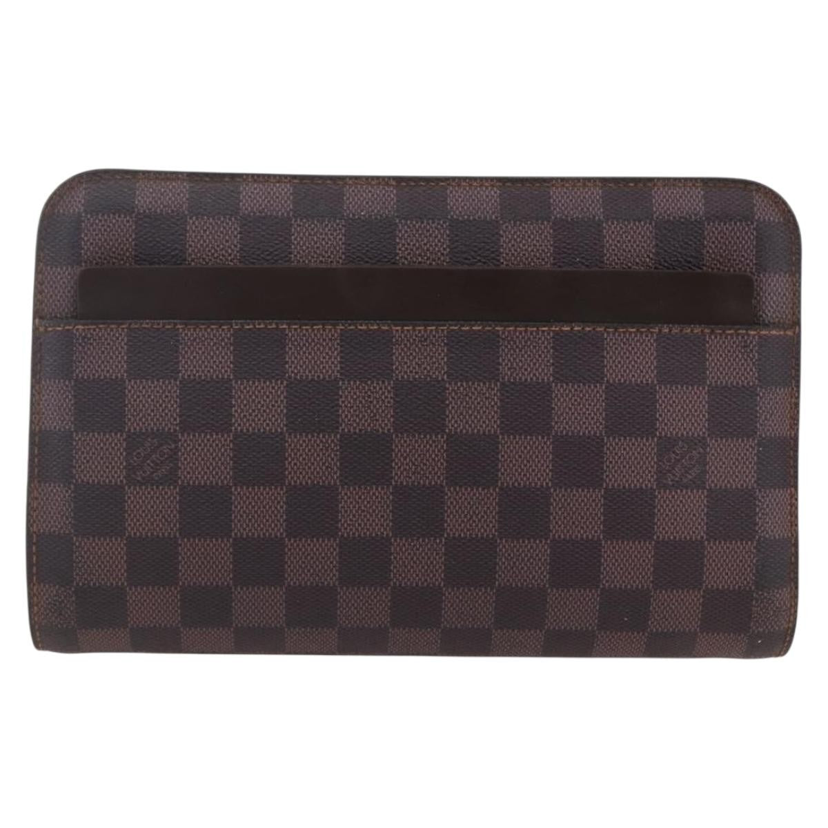 Louis Vuitton Pochette Saint Louis Damier Ebene Brown Canvas Clutche & Pouche Bag (Pre-Owned)
