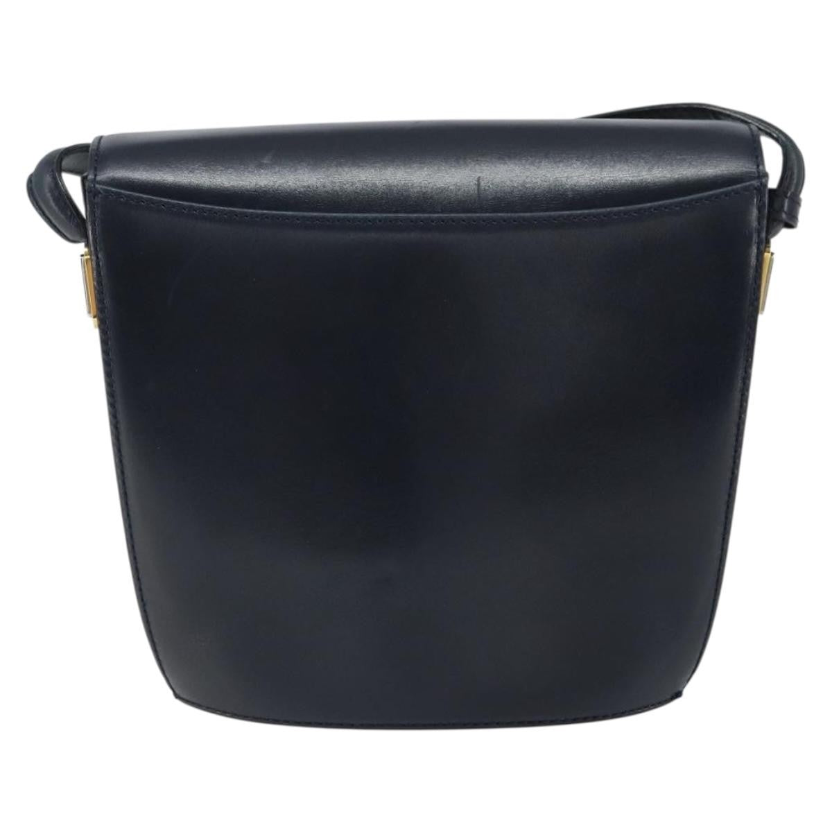 Bally Vintage Leather Black Leather Shoulder Bag Bag (Pre-Owned)