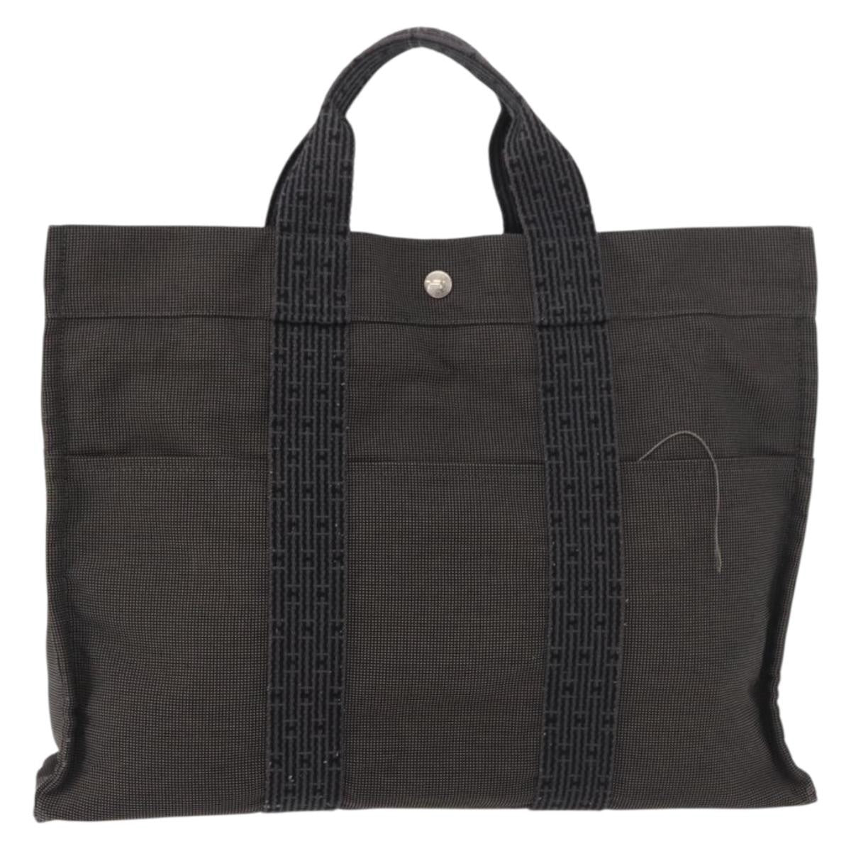 Hermes Fourre-Tout Herline Canvas Gray Canvas Tote Bag Bag (Pre-Owned)