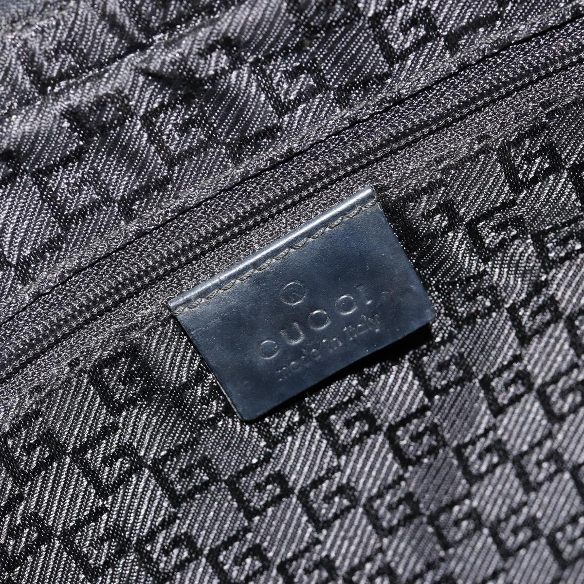 Gucci Zip Hobo Leather Black Leather Handbag (Pre-Owned)