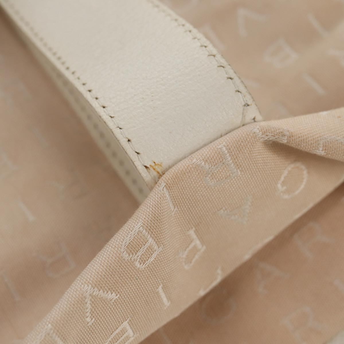 Bvlgari Logomania Canvas Beige Canvas Tote Bag Bag (Pre-Owned)
