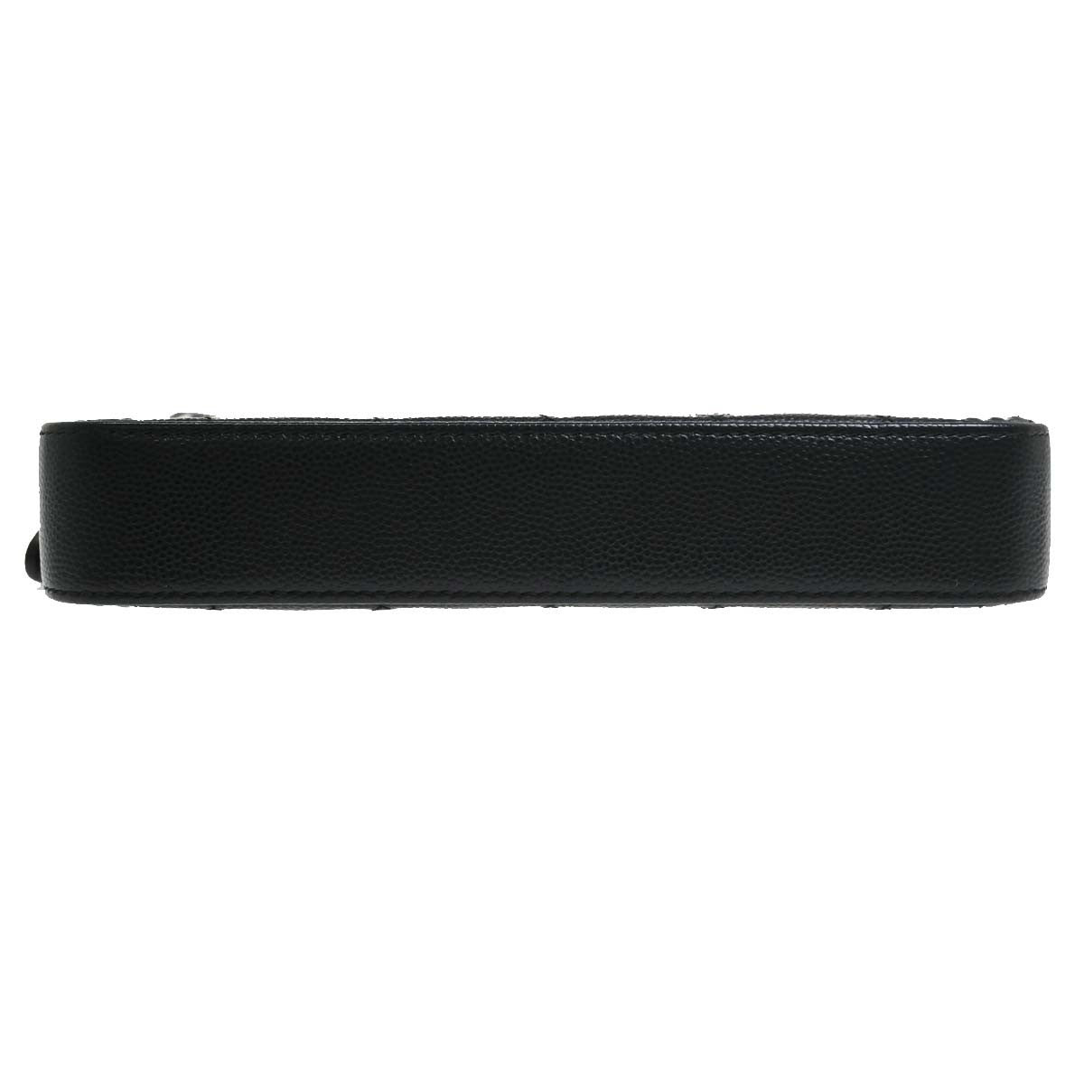 Chanel Boy Double Zip Clutch With Chain Quilted Lambskin Black Leather Clutche & Pouche Bag (Pre-Owned)