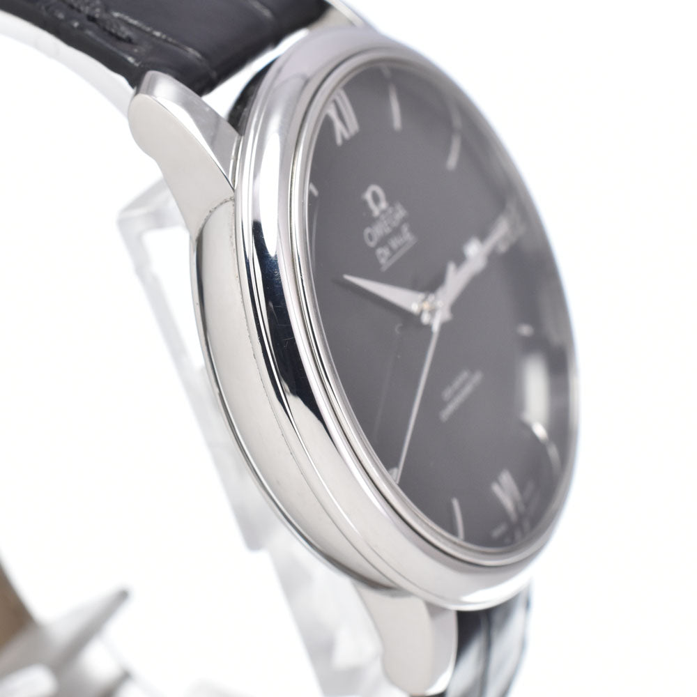 Omega De Ville Prestige Co-Axial Chronometer Automatic Stainless Steel And Alligator Watch (Pre-Owned)