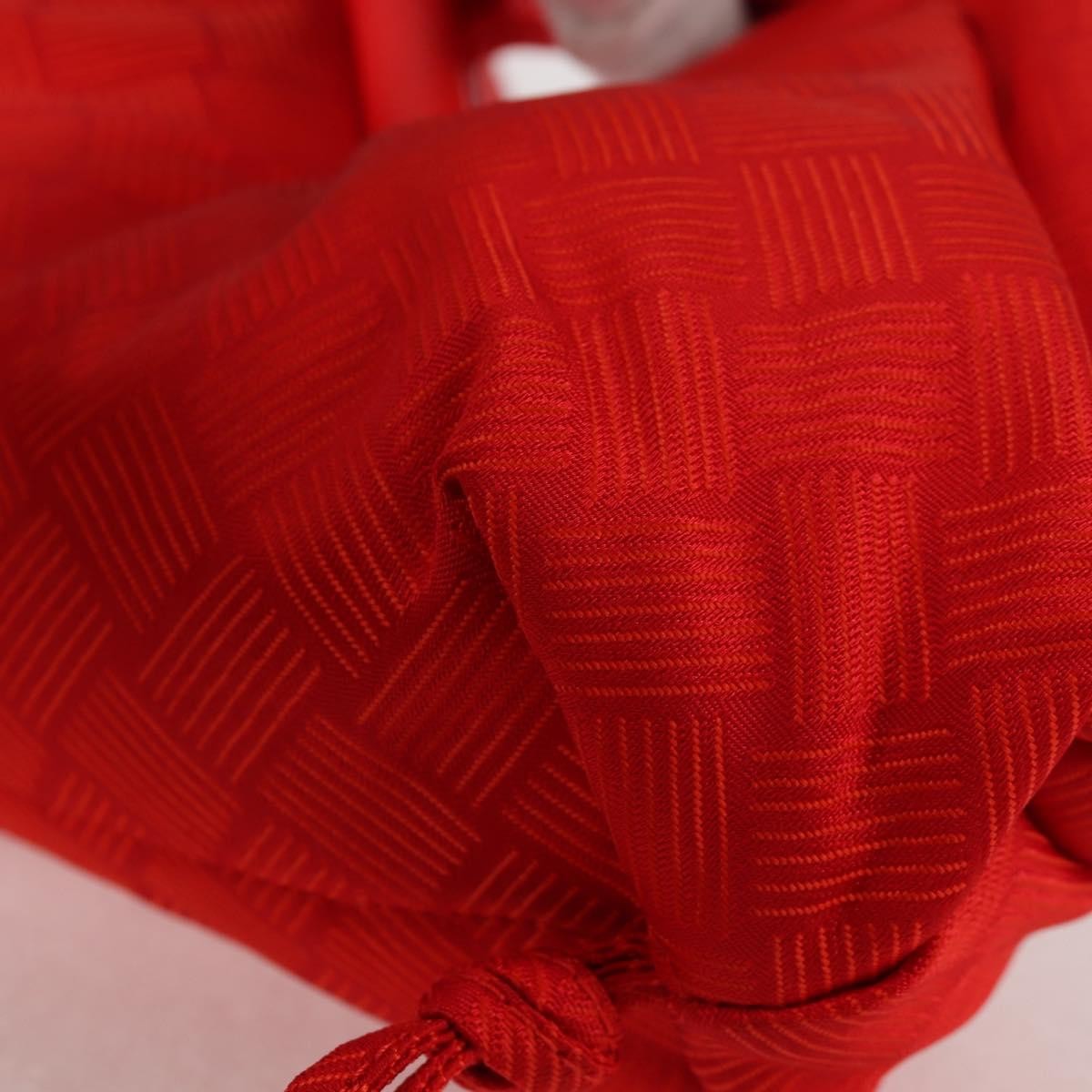 Bottega Veneta Point Chunky Knit Fabric Red Nylon Shoulder Bag Bag (Pre-Owned)