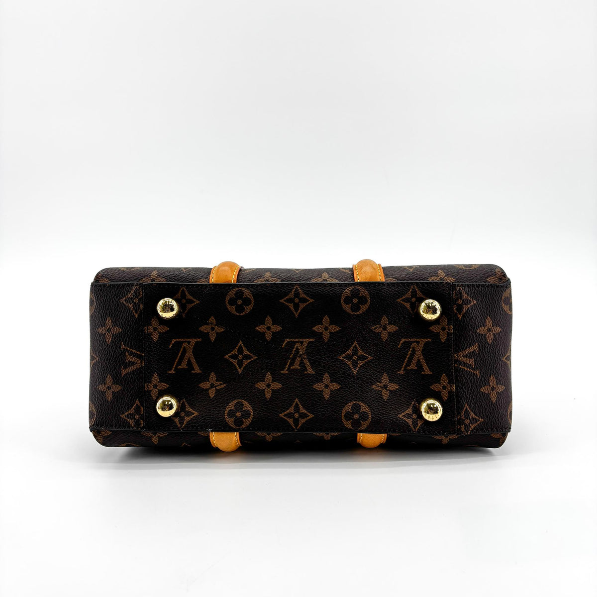 Louis Vuitton Soufflot Monogram Canvas With Leather Brown Canvas Tote Bag Bag (Pre-Owned)