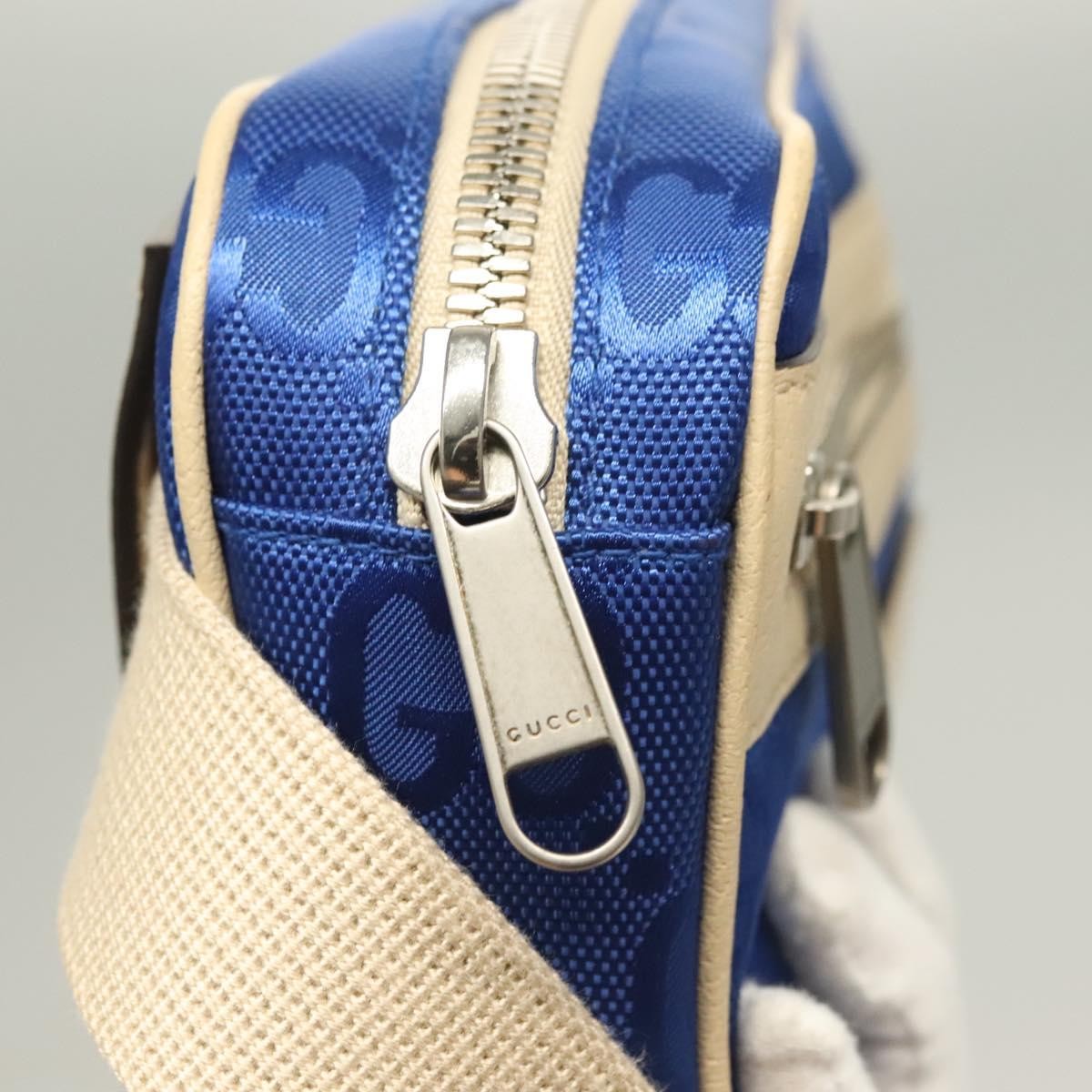Gucci Off The Grid Belt Gg Econyl Blue Canvas Shoulder Bag Bag (Pre-Owned)